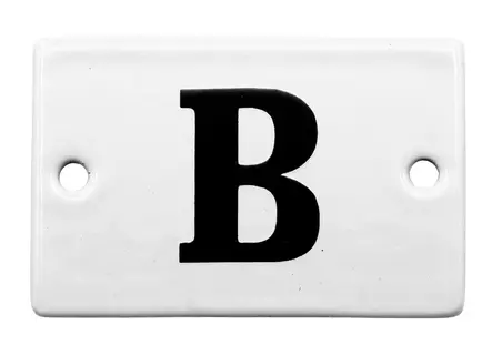 Kirjain 6 x 4 cm, emaloitu - Emaliset kirjainkilvet - 947-042-B - 2