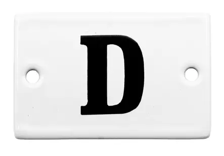 Kirjain 6 x 4 cm, emaloitu - Emaliset kirjainkilvet - 947-042-D - 2